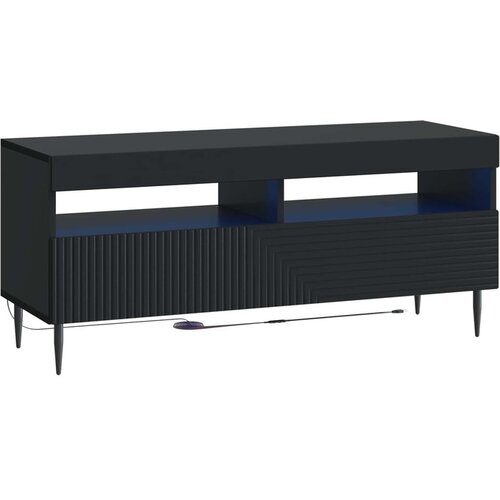 vidaXL LED TV kabinet HAARLEM 100 x 35 x 43 cm Crna Konstruirano drvo - Crna Cijene