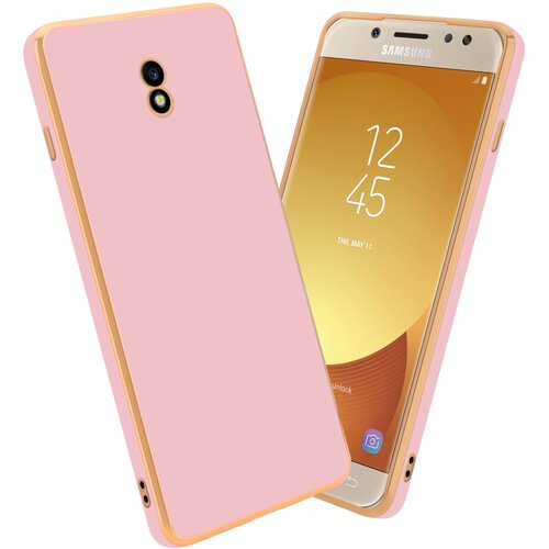 Cadorabo Ohi&scaron;je, združljiv s Samsungom v sijajnem roza - zlati - za&scaron;čitni pokrov iz fleksibilnega silikona TPU in z za&scaron;čito pred kamero, (20596503) Cene