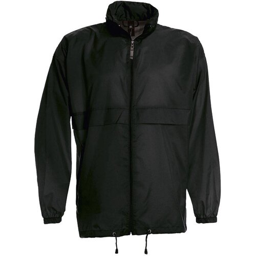  VJETROVKA S KAPULJAČOM ZIP UNISEX B&C SIROCCO CRNA 3XL Cene