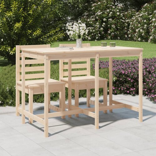 The Living Store Vrtna miza 159,5x82,5x110 cm trdna borovina - Vrtna Miza, (21460781) Slike