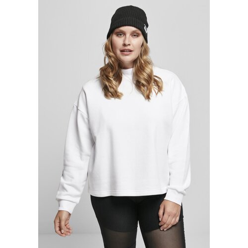 Urban Classics Ladies Oversized High Neck Crew White Cene