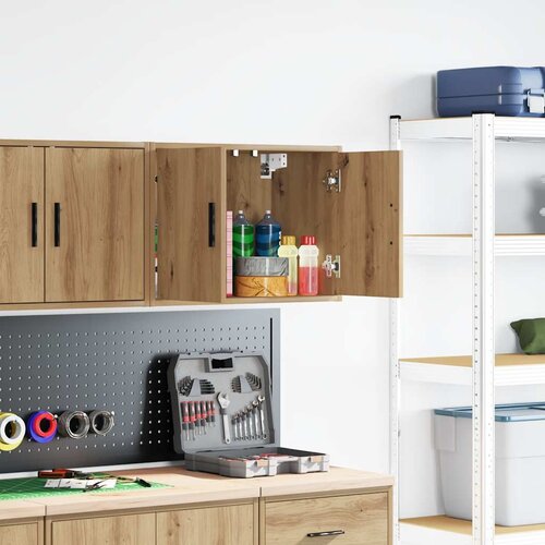 vidaXL Garažna stenska omara Artisan hrastov les Cene