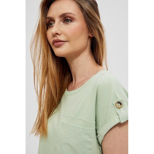 Moodo T-shirt with a pocket - green Slike