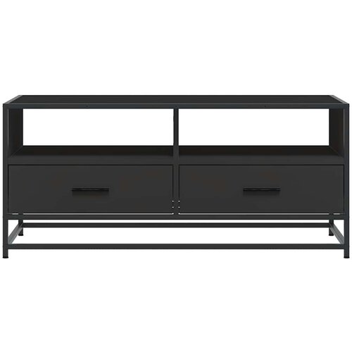 vidaXL Klubska mizica črna 100x50x45 cm inženirski les in kovina Cene