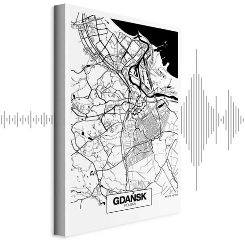  Slika - City Plan: Gdansk (1 Part) Vertical 60x90 Akustična Cijene