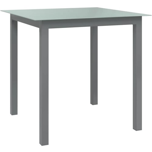 vidaXL Vrtni stol svjetlosivi 80 x 80 x 74 cm od aluminija i stakla Cene