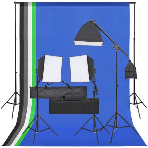 Oprema za fotografski studio sa setom svjetala i pozadinom Slike