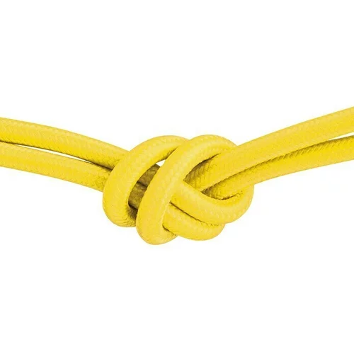 Home Sweet Home Tekstilni kabel na metar (Žute boje, 3-žilno, 0,75 mm²)