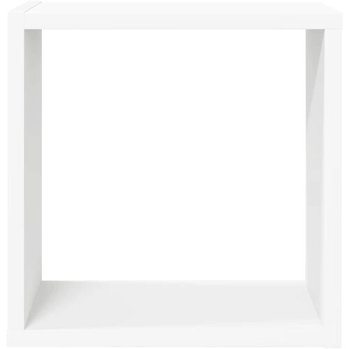  Kockaste zidne police 2 kom bijele 30 x 15 x 30 cm Slike