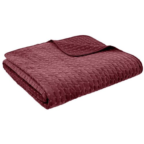 Bianca Bordo rdeče prešito pregrinjalo 240x260 cm Attica Velvet – Cene