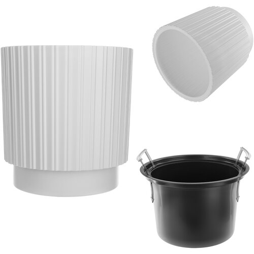 KADAX cvetlični lonec 30 cm pokrov z vstavkom bel plastični, (5000345956) Cene