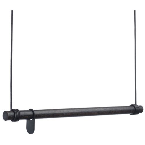 LIND DNA Črno stensko stojalo za oblačila iz masivnega hrasta 80x200x4 cm Swing M – Cene