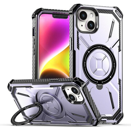 INORCO Magnetni ovitek za telefon za iPhone 13, PC+TPU obroček s stojalom za telefon, združljiv z MagSafe, (22033255) Slike