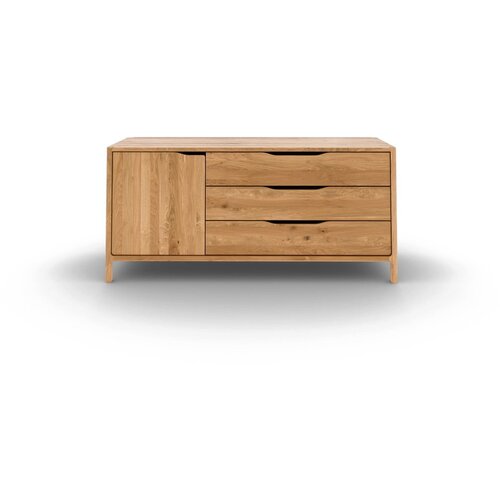 The Beds Niska komoda od punog hrasta u prirodnoj boji 140x64 cm Twig – Cijene