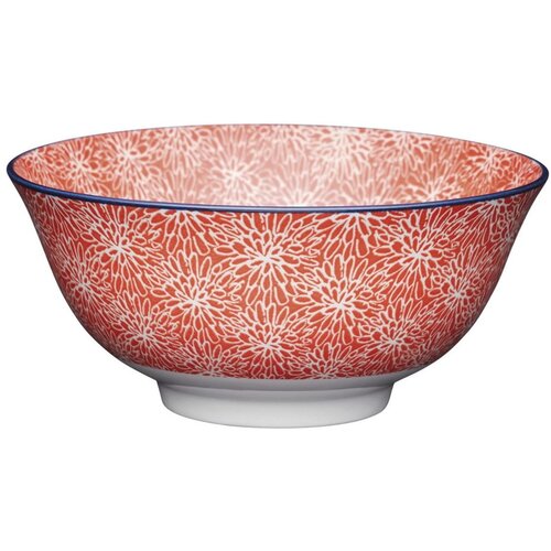 Kitchen Craft Rdeča keramična skleda Kitchen Craft Floral, ø 16 cm Cene