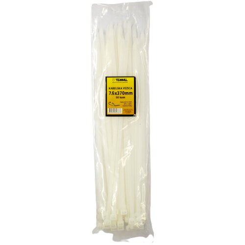  Kabelska vezica PLASTIČNA 7.2X370mm 50/1 BIJELA Cijene