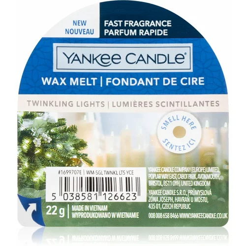 Yankee Candle Twinkling Lights vosek za aroma lučko 22 g unisex