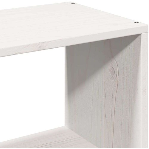 vidaXL Knjižna postelja brez vzmetnice bela 90x200 cm trden les Cene