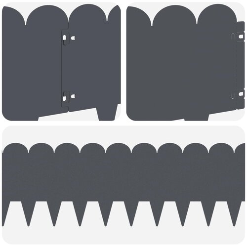  Ograda oko Travnjaka 30 pcs 103 x 25 cm Čelik Antracit Slike
