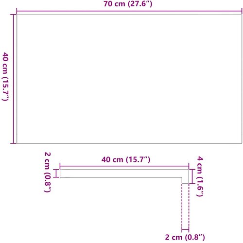  Prozorske klupice 2 kom tamnosmeđe 70x40x2 cm masivne hrast Slike