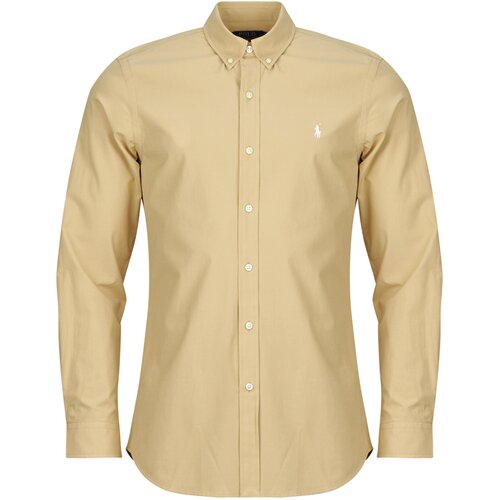 Polo Ralph Lauren CHEMISE AJUSTEE SLIM FIT EN POPELINE UNIE Bež Slike