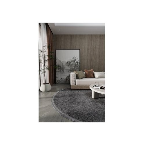 Conceptum Hypnose newyork 3112 anthracite okrugli tepih 120 cm (860BLN3999) Slike