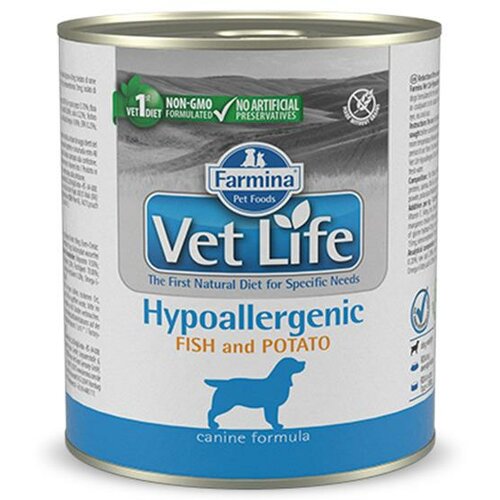 vetlife dog hypoallergenic fish&potato 300g Slike