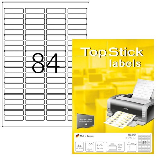 Topstick Etikete 46 x 11,1 mm 8724 univerzalne Herma 100 pol, (20382572) Slike
