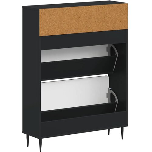  Ormar za cipele HAARLEM 78 x 24 x 103 cm Konstruirano drvo Crna - Crna Slike