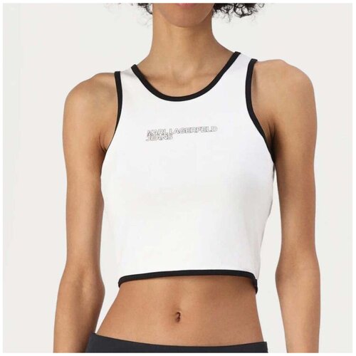 Karl Lagerfeld Majice brez rokavov B2W17087 Bela Slike