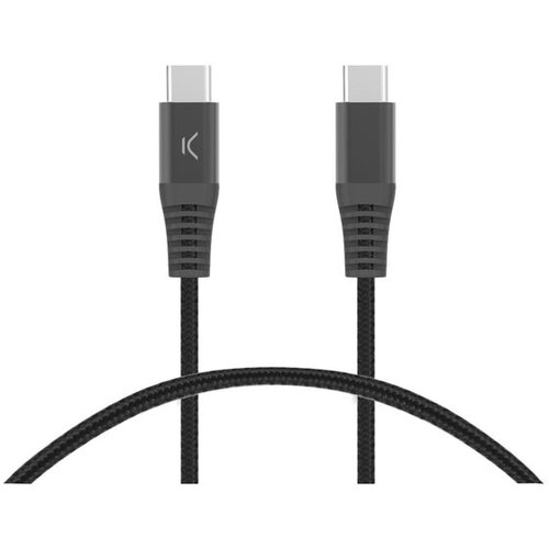 Ksix ultrabrzi kabel USB-C na USB-C, 60W, pleteni, ojačani konektori, 2m, crni Cijene