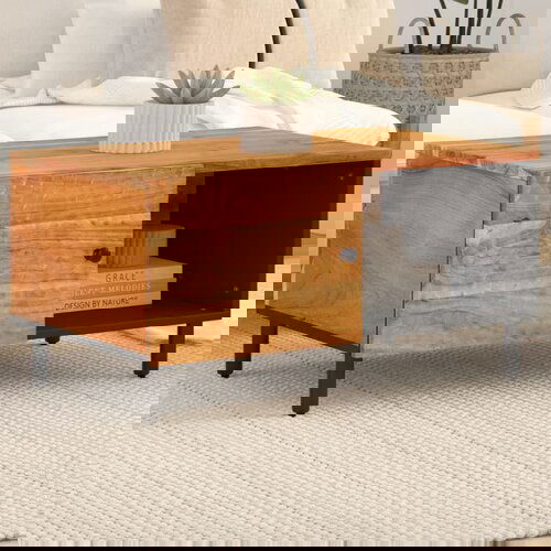 vidaXL Stolić za kavu 80 x 50 x 40 cm od masivnog drva bagrema Cijene