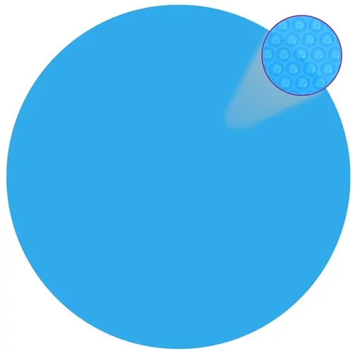  Plavajoča okrogla PE solarna folija za bazen 455 cm modre barve