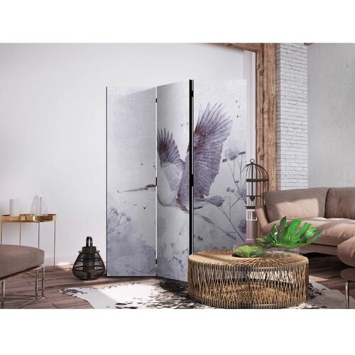  Paravan - Majestic flight - a crane in flight in monochrome cool colours 135x172 Dvostrani Cene