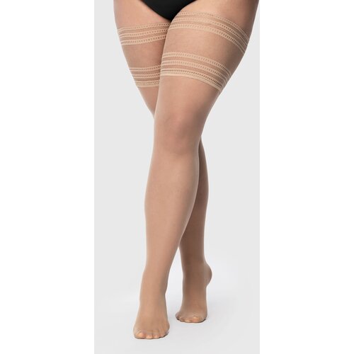 MONA QUEEN Samostoječe nogavice Plus Size Chic 30 DEN Cene