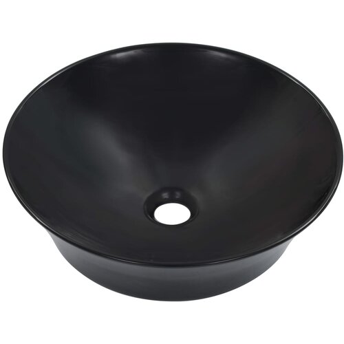 Maison Chic Umivalnik - Kopalna umivalnik - Lavabo 41x12,5 cm keramičen črn, (21684611) Cene