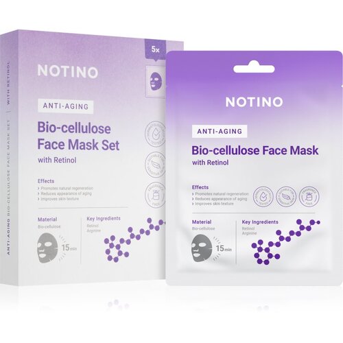 Notino Anti-Aging Bio-Cellulose Face Mask with Retinol set mask iz platna proti gubam Cene