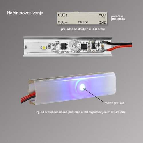  PREKIDAC NA DODIR ZA LED TRAKE LTR-SW-ALP Cene