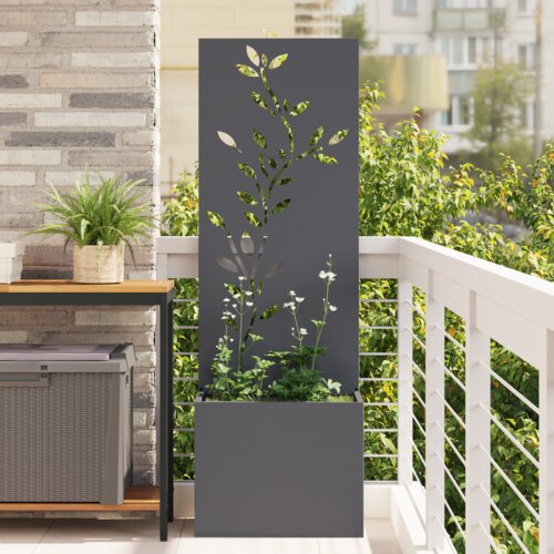 vidaXL Vrtni Sadič s Dekorativnom Pločom Antracit 50 x 140 cm Cijene