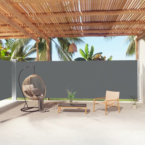 VidaXL zložljiva stranska tenda antracitna 200x1000 cm Slike