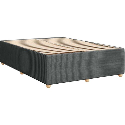 vidaXL Box spring posteljni z vzmetnico temno siv 140x190 cm blago Cene