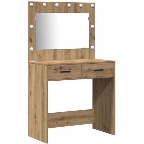  Toaletni stol 3 pcs Smeđa 78,5 x 41 x 135 cm Konstruirano drvo Slike