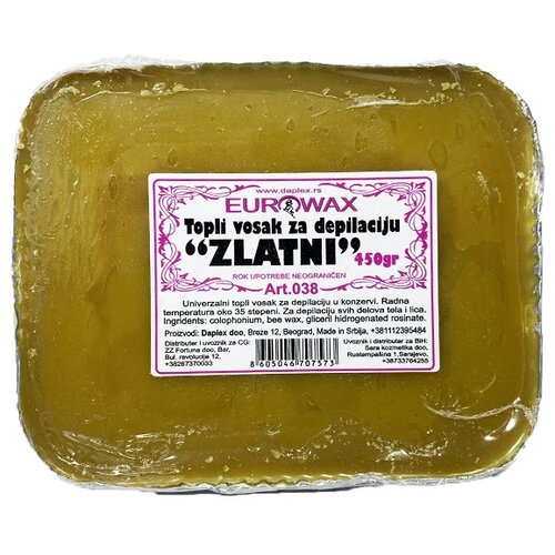 Eurowax Topli vosak za depilaciju, Zlatni, 450g Cene