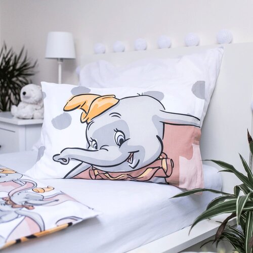 Jerry Fabrics Bijela/siva pamučna dječja posteljina za dječji krevetić 100x135 cm Dumbo &amp;quot;Dots&amp;quot; &amp;ndash; Slike