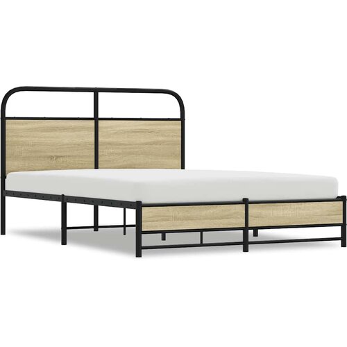 Maison Chic Posteljni okvir - Dvoposteljna postelja - Zakonska postelja brez vzmetnice 120x190 cm sonoma hrast inž. les-J10399, (21761656) Slike