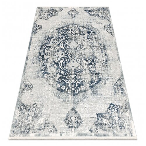 RugsX DISTIN 0820A mornarsko modra / modra / bela moderna preproga - Ornament, vintage, resice 120x170 cm, (21990676) Cene