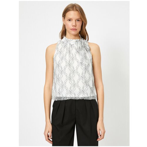 Koton Women&amp;#039;s Lace Neck Tie Detailed Halter Neck Top Slike