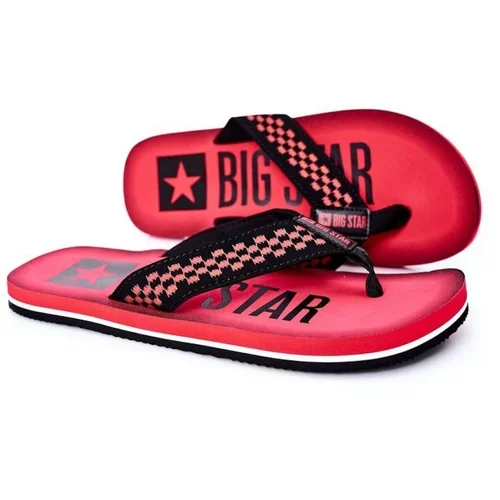 Kesi Men's Slippers Flip-Fops Big Star HH174811 Red