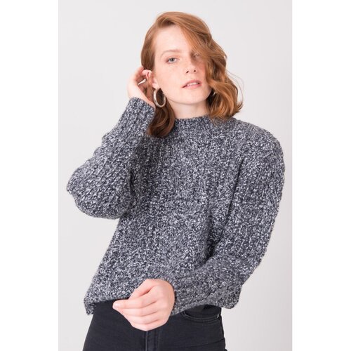 Fashion Hunters Dark gray BSL turtleneck sweater Slike