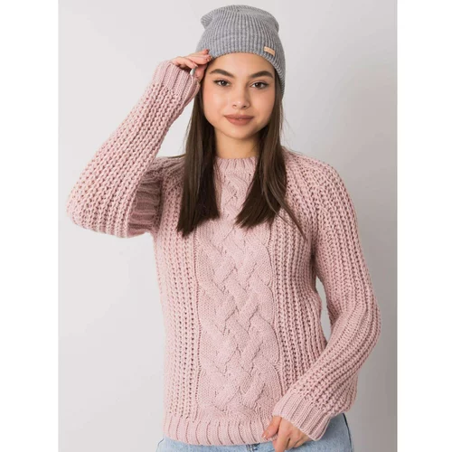 Fashion Hunters RUE PARIS Gray knitted hat